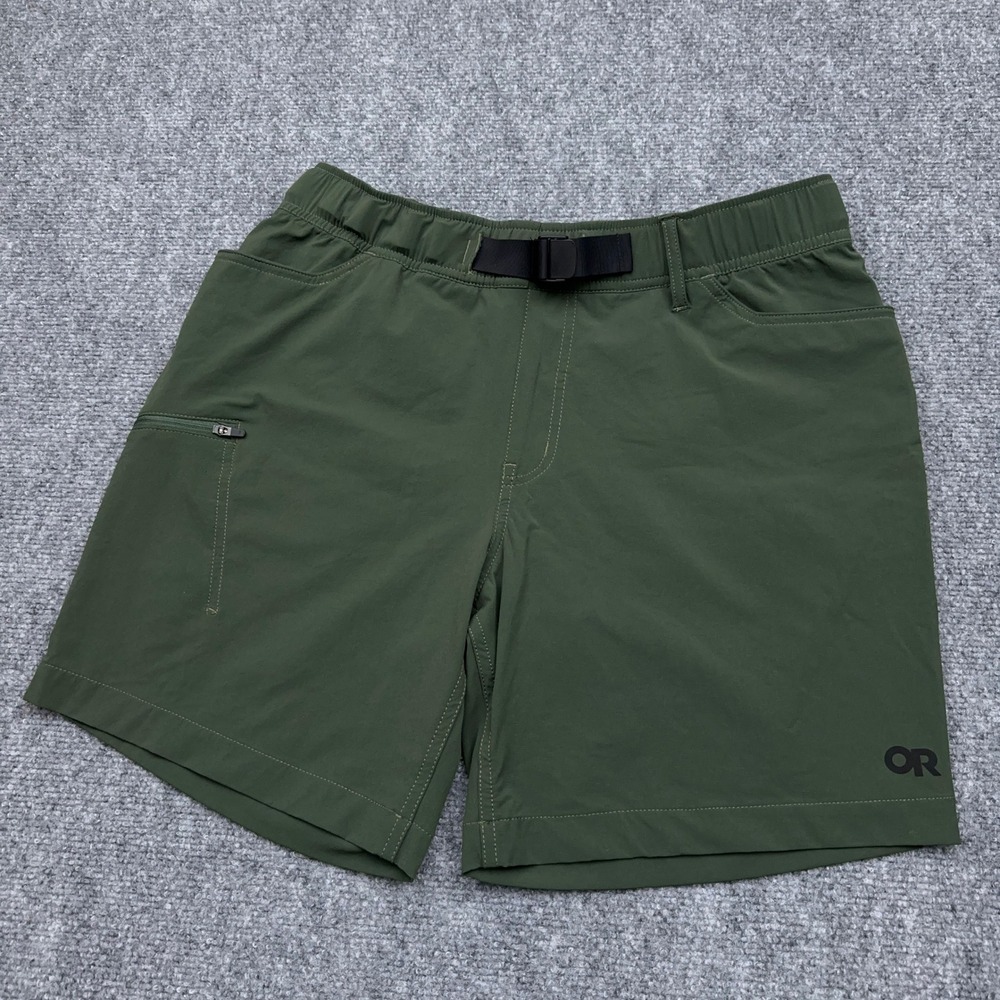 Outdoor Research Ferrosi Shorts 7" Mens M Green Belted Stretch Nylon Lightweight